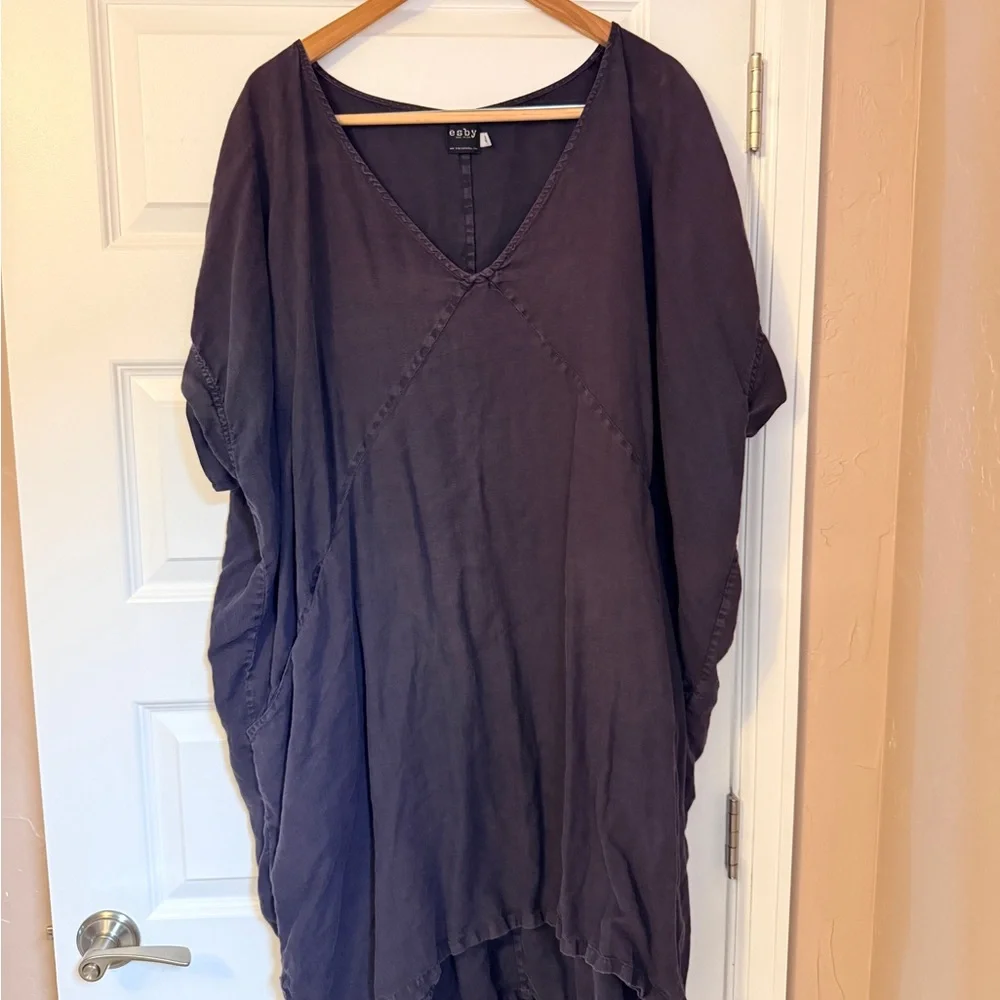 Esby Dark Purple Tunic Dress - Picture 1 of 3